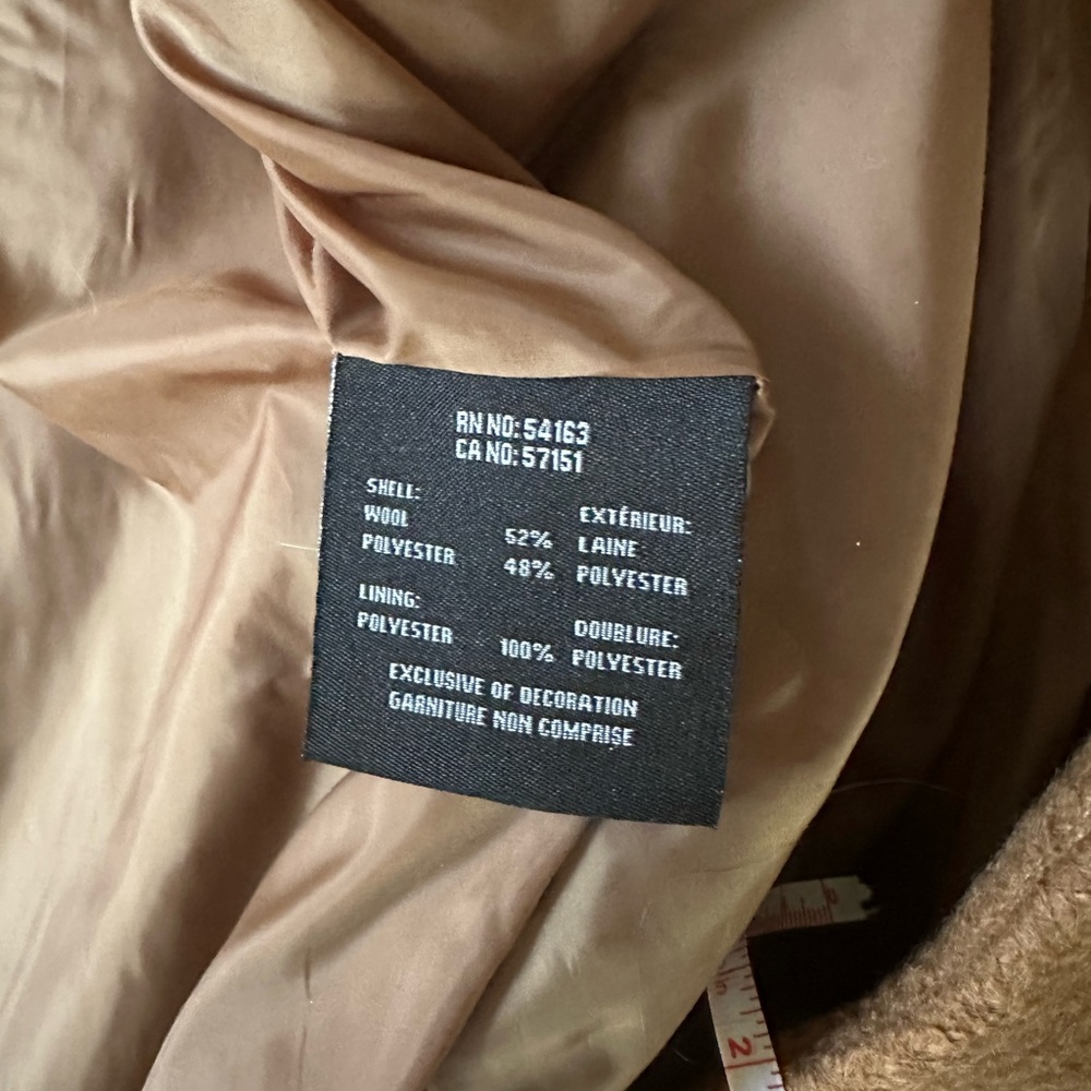 Marc New York Boucle Camel Car Coat - Picture 6 of 7